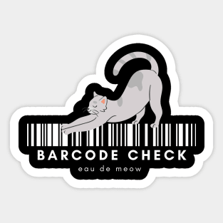 Meow barcode check Sticker